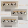 ZMH Deckenstrahler 4 Flammig Holz Schwarz Deckenspots GU10 Produktbild-Vorschau 6