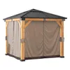 A gazebo with curtains and mosquito netting, presented on a white background. Náhled obrázku produktu