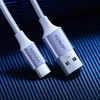 A close-up shot of a USB-A to USB-C charging cable. Produktbild-Vorschau