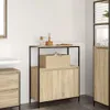 vidaXL Mobile da bagno con ripiani in rovere Sonoma Anteprima dell’immagine prodotto 2