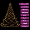 vidaXL Albero di Natale a parete con ganci in metallo 260 Anteprima dell’immagine prodotto 6