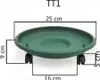 Set di 3 vaschette per fiori con rotelle, verdi, sottovasi Anteprima dell’immagine prodotto 4