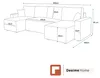 AMBER U Ecksofa U-Form 305x140 cm Cord Schlafsofa Produktbild-Vorschau 6