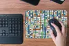 MuchoWow® Mauspad Mousepad Muster - Linie - Weiß 27x18 cm - Produktbild-Vorschau 5
