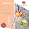 Lot de 6 pailles en verre Bremermann, 15 cm de long, Voir les images du produit 4