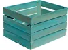 Obstkiste Johanna neu & gehobelt Türkis 50x40x30cm Produktbild-Vorschau 1