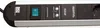 A close-up view of a power strip with multiple outlets and indicator lights. Produktbild-Vorschau