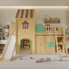 Hochbett 90x200 cm mit Rutsche & Kleiderschrank Kinderbett Produktbild-Vorschau 5
