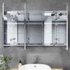 Sonni Spiegelschrank für Bad, 90x65x13 cm, 3-türig, mit Produktbild-Vorschau 2