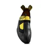 Kletterschuh Theory von La Sportiva in Schwarz und Gelb mit strukturiertem Obermaterial und Klettverschluss. Produktbild-Vorschau
