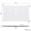 SONNI 150x90 cm SMC Receveur de douche carré avec garniture Voir les images du produit 12