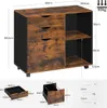 WOLTU Rollcontainer, Aktenschrank mit 3 Schubladen, 5 Produktbild-Vorschau 3