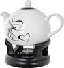 KADAX Théière 1L avec réchaud Set, Cafetière en porcelaine Voir les images du produit 8