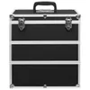 vidaXL Kosmetikkoffer 37x24x40 cm Schwarz Aluminium Produktbild-Vorschau 2