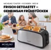 MICHELINO Toaster 4-Scheiben 1400 Watt Edelstahl Schwarz Produktbild-Vorschau 8