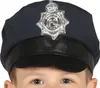 Close-up of a child's face wearing a police hat. Podgląd zdjęcia produktu
