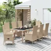 The Living Store 9-tlg. Garten-Essgruppe mit Kissen Beige Produktbild-Vorschau 2
