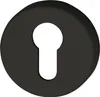 A black circular object with a white keyhole shape in the center. Produktbild-Vorschau