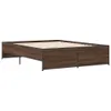 vidaXL Bettgestell Braun Eichen-Optik 140x200 cm Produktbild-Vorschau 3