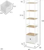 WOLTU Standregal, mit 5 Ablagen, 1 Schublade, Metallrahmen, Produktbild-Vorschau 3