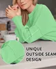 ASKSA Damen Pullover Rundhals Oversized Strickpullover Produktbild-Vorschau 4