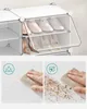 A collage showing a shoe rack and two close-up shots demonstrating cleaning. Produktbild-Vorschau