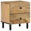 Nachttische 2 Stk. 40x33x46 cm Massivholz Mango 356890 Produktbild-Vorschau 2