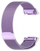 A close-up of a purple metal mesh watch band with a magnetic clasp, isolated on a white background. Náhled obrázku produktu
