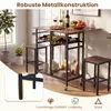 Set da pranzo COSTWAY con 2 sedie, tavolo da pranzo con Anteprima dell’immagine prodotto 4