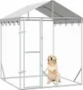 vidaXL Cuccia per cani da esterno con tetto Silver 2x2x2,5 Anteprima dell’immagine prodotto 3
