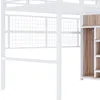 Merax Lit mezzanine 140x200 cm avec armoire et éclairage Voir les images du produit 7
