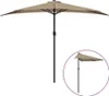 vidaXL Ombrellone da balcone con palo in alluminio Taupe Anteprima dell’immagine prodotto 1