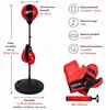 Mucola Sacco da boxe in piedi per bambini con guantoni da Anteprima dell’immagine prodotto 3