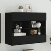 vidaXL TV-Wandschrank mit LED-Leuchten Schwarz 78,5x30x60,5 Produktbild-Vorschau 2