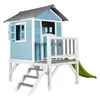AXI Spielhaus Beach Lodge XL in Blau mit hellgrüner Rutsche Produktbild-Vorschau 2