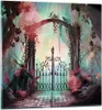 Bilder auf glas - Einteilig - Fantasie Tor Garten - 40x40cm Produktbild-Vorschau 1