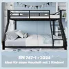 A bunk bed in a child's bedroom with bedding and decorative elements. Produktbild-Vorschau