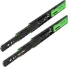 Two black drawer slides with green accents, displayed diagonally against a white background. Produktbild-Vorschau