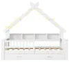 Huisbed 90x200 cm met LED-verlichting, planken, 2 laden en Productafbeelding-voorbeeld 11