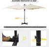 Outsunny Parasol déporté carré inclinable manivelle avec Voir les images du produit 6