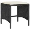 4-tlg. Garten-Sofagarnitur mit Kissen Schwarz Poly Rattan Produktbild-Vorschau 4