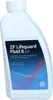 A white plastic bottle of ZF Lifeguard 8 ATF fluid, with a blue and red label featuring car icons and the ZF logo. Produktbild-Vorschau