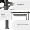 Outsunny Pergola Pavillon Überdachung mit Schiebedach Produktbild-Vorschau 6