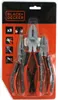 Black + Decker BDHT0-71624 Zangen Set 3-teilig Spitzzange Produktbild-Vorschau 2