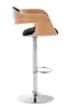 TPFLiving Barhocker Kingsley Holz/Stoff Natura/Schwarz Produktbild-Vorschau 3