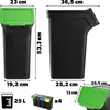 KADAX 4x poubelles 25 L Poubelles pour le tri sélectif Seau Voir les images du produit 2