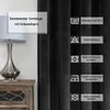 Verdunkelungsvorhang Samt weich 140x225 cm Schwarz Vorhang Produktbild-Vorschau 2