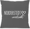 Huuraa Kissen Norderstedt verliebt 40x40cm mit Füllung Produktbild-Vorschau 1