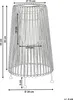 BELIANI Laterne Solar LED Naturfarben Kunststoff u. Metall Produktbild-Vorschau 3