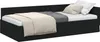 vidaXL Eckbettgestell mit Kopfteil Schwarz 90 cm x 190 cm Produktbild-Vorschau 1